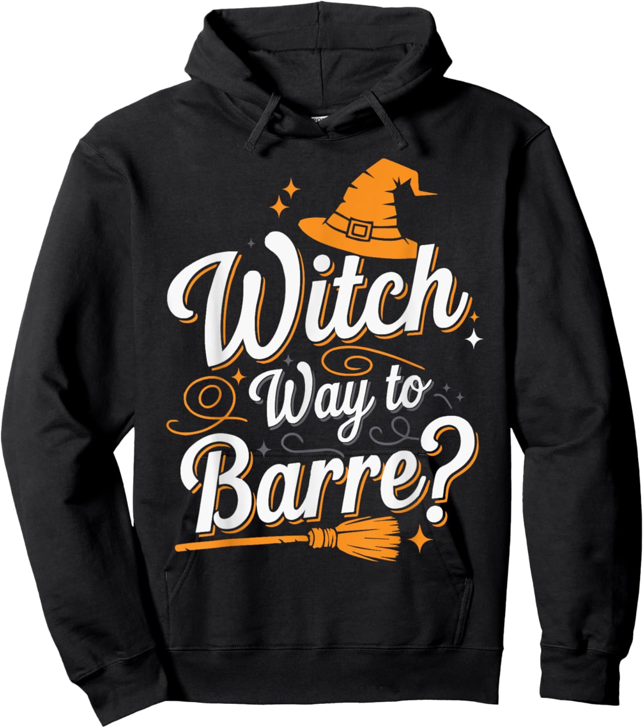 Funny Barre Halloween Witch Way to Barre Hoodie - Hoodie | Black