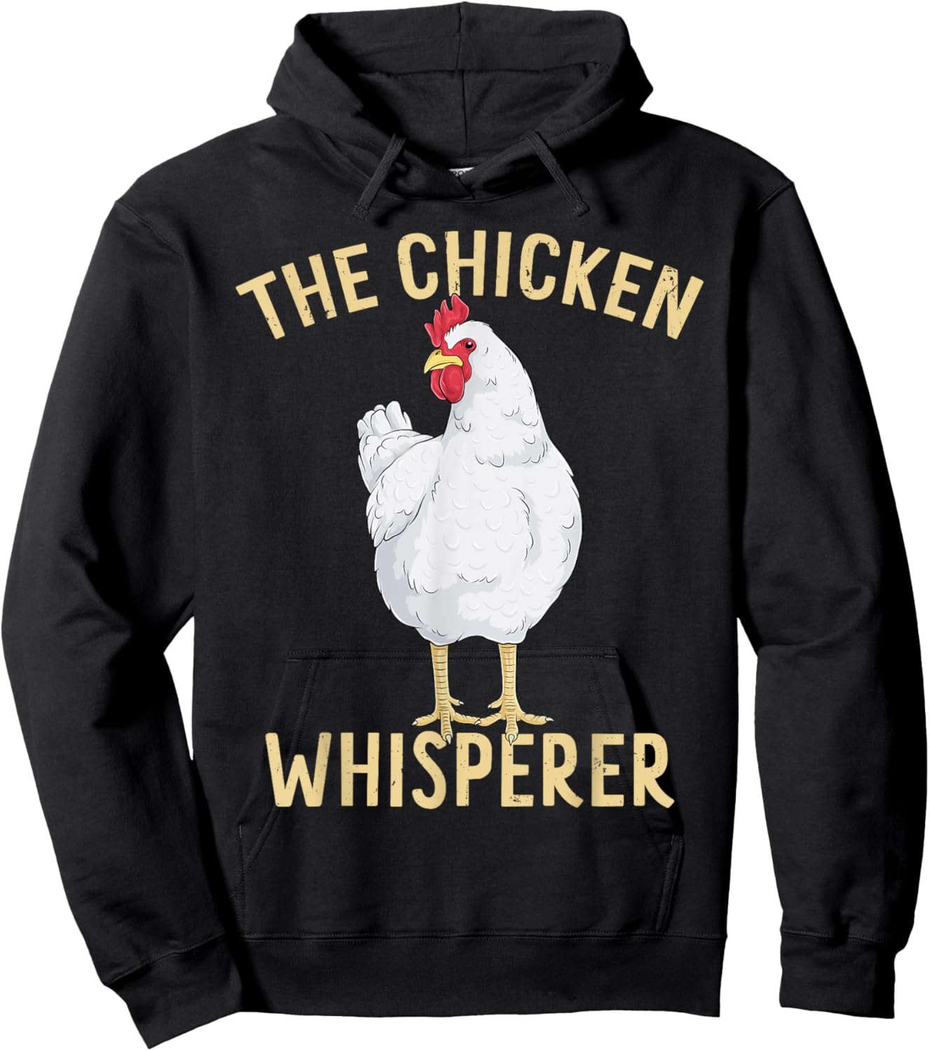 Chicken Whisperer Funny Hen Art Chickens Farmer Farm Animal Hoodie - Hoodie | Black