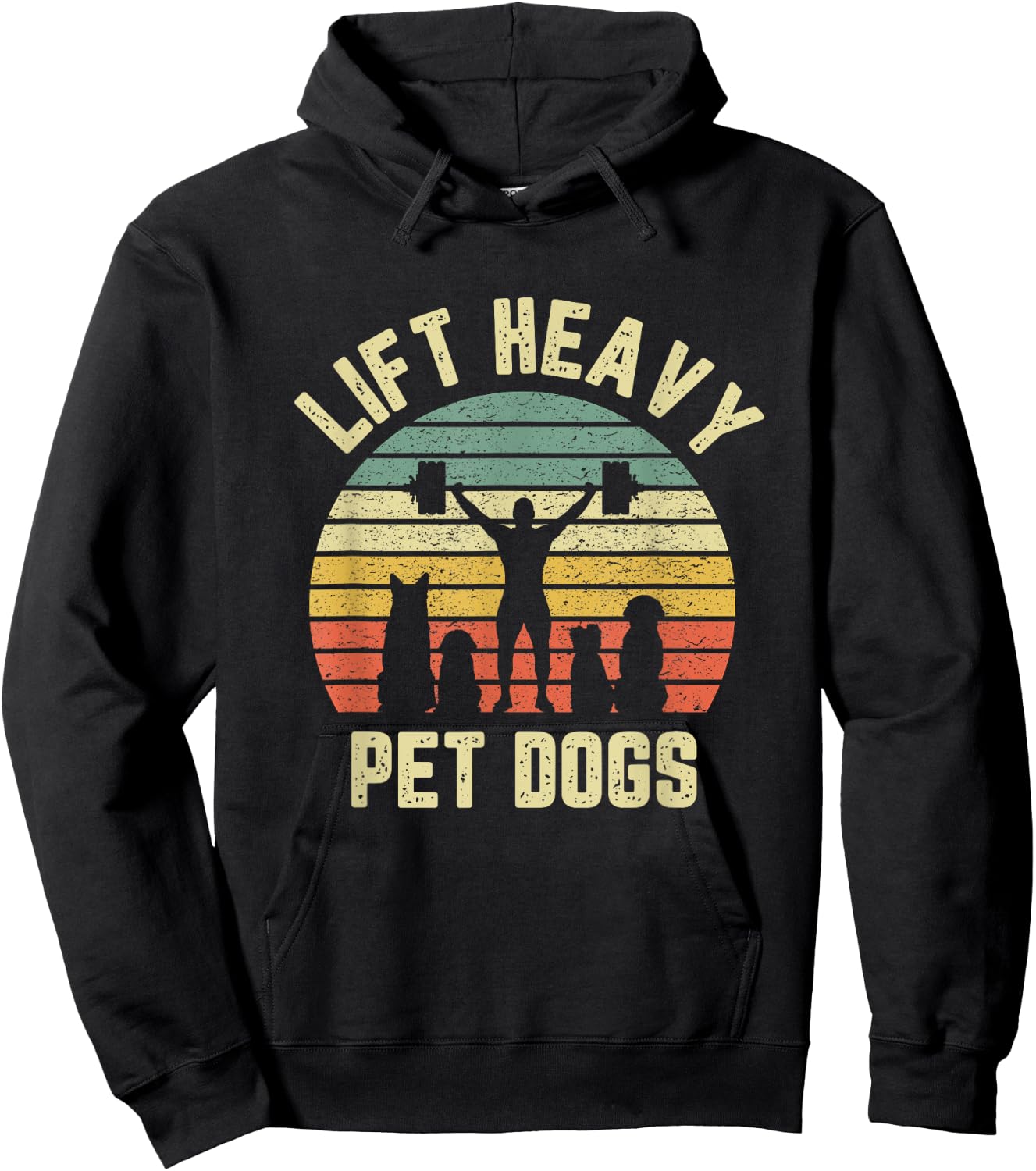 Funny Lift Heavy Pet Dogs Gym Fitness Weight Lifting Hoodie - Hoodie | Black