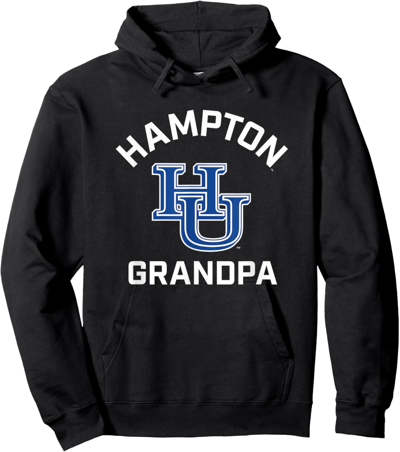 Hampton University Pirates Arched Grandpa Hoodie - Hoodie | Black
