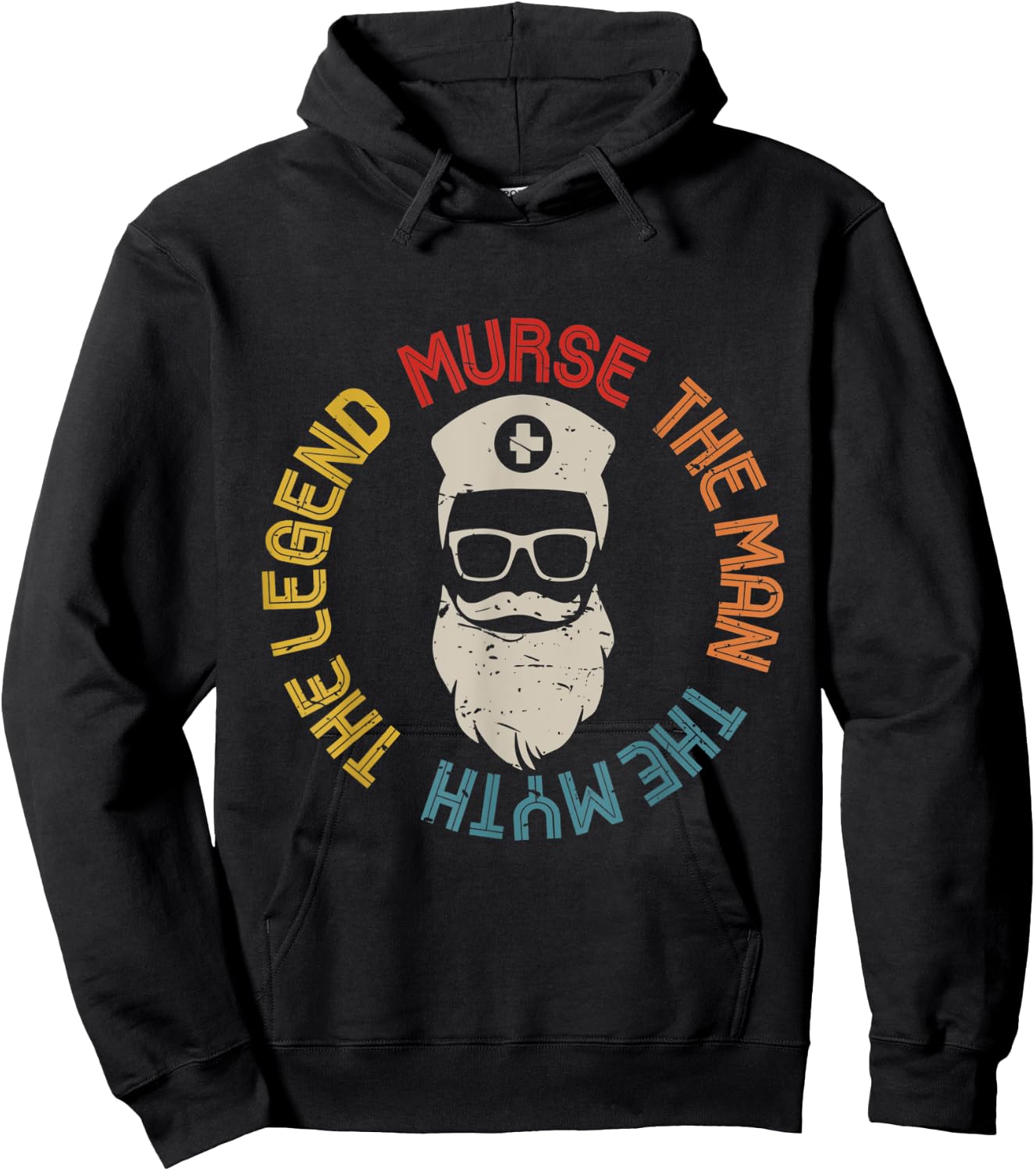 Male Nurse shirt funny Murse RN LPN CNA Hoodie - Hoodie | Black