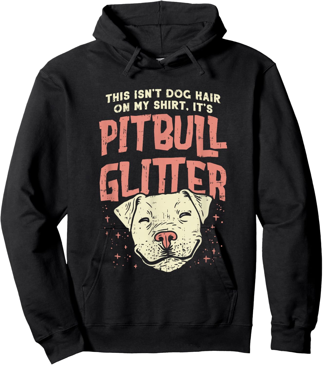 Girls Pitbull Glitter Hair Dog Lover - Mothers Day Gift Mom Hoodie - Hoodie | Black