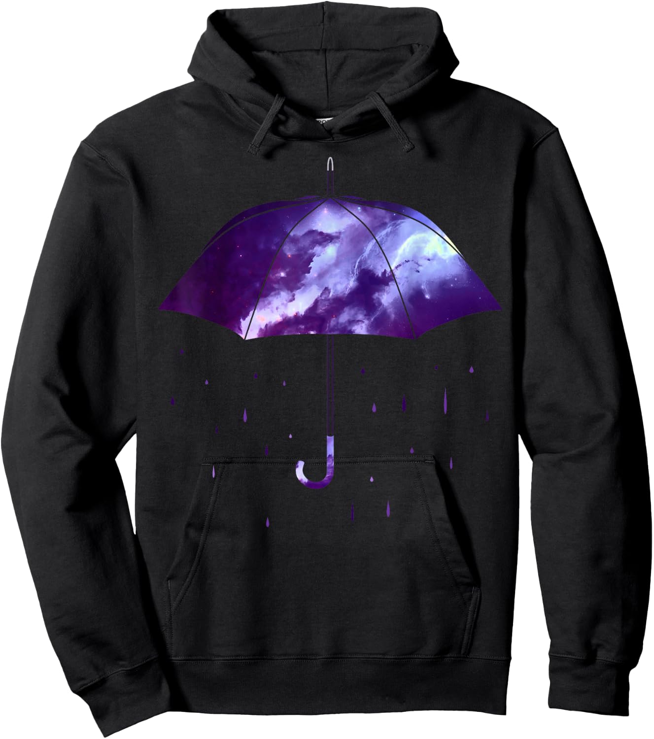 Rain Purple Umbrella Violet Favorite Color Hoodie - Hoodie | Black