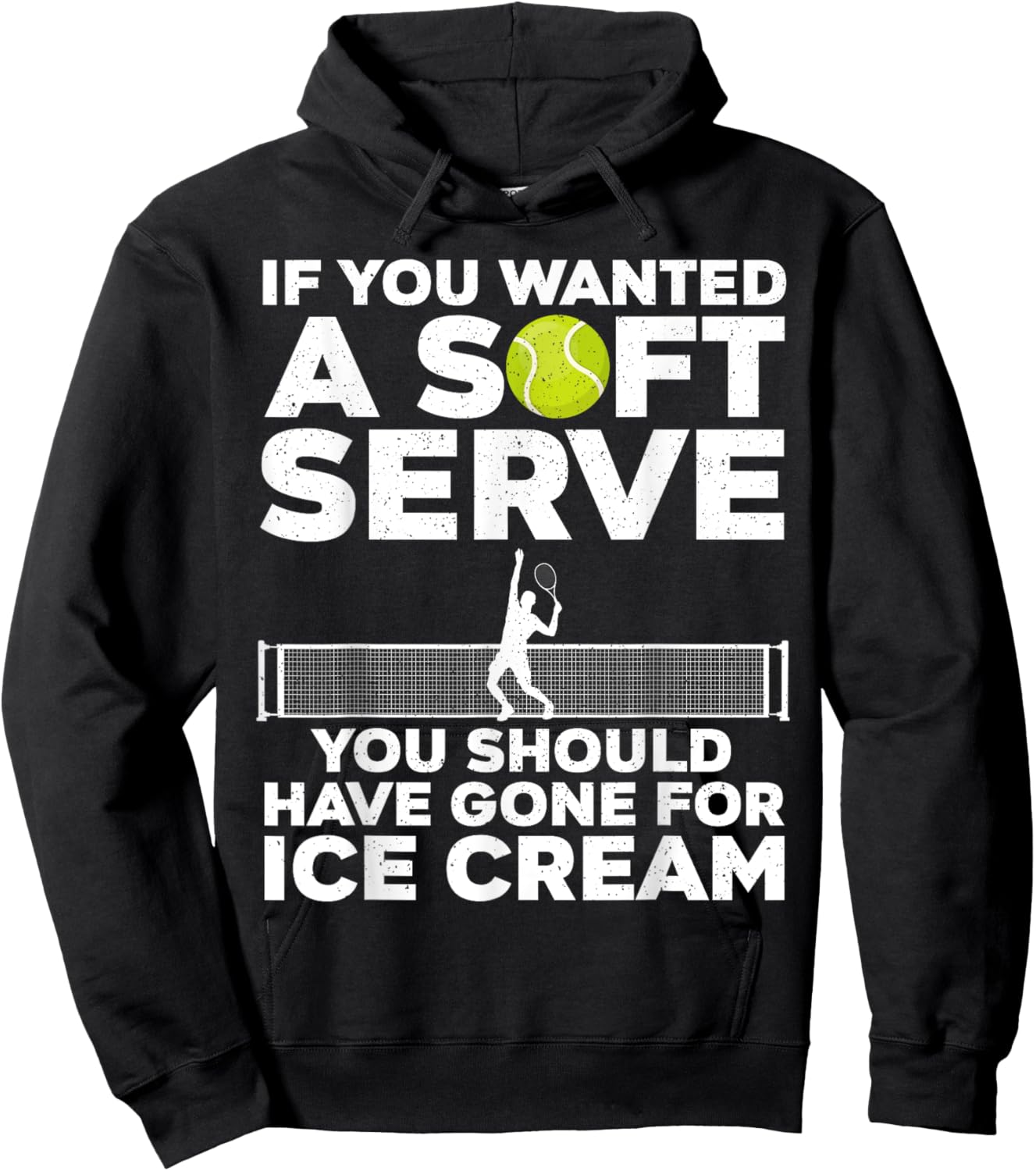 Cool Tennis Novelty Women Boys Girls Tennis Players Hoodie - Hoodie | Black