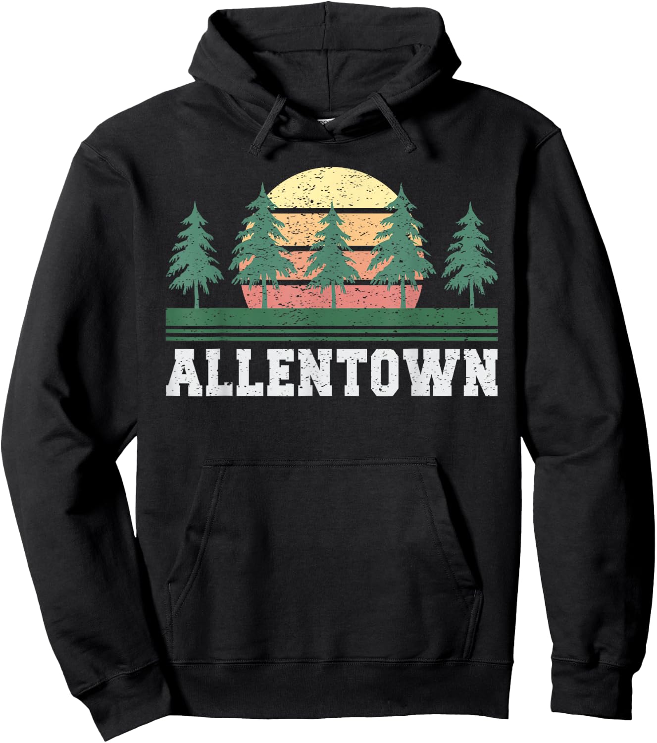 Pennsylvania Allentown Retro Vintage Gift Men Women Kids Hoodie - Hoodie | Black