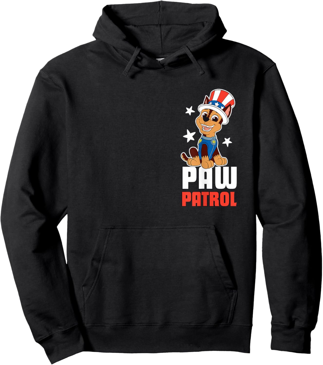Paw Patrol Chase 4th Of July Patriotic Paws Hoodie - Hoodie | Black