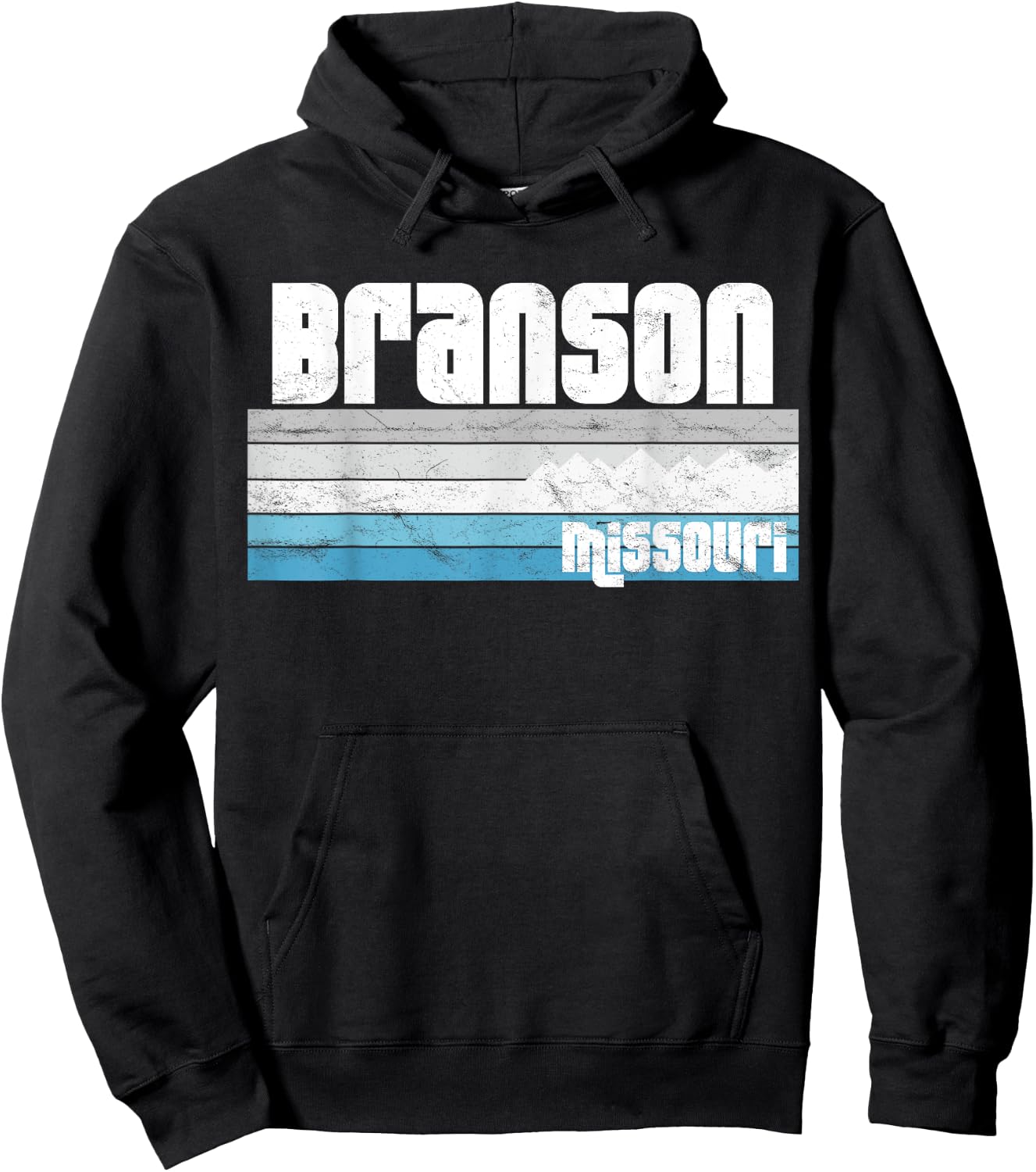 I Love Branson Missouri Ozark Mountains Winter Snow Hoodie - Hoodie | Black