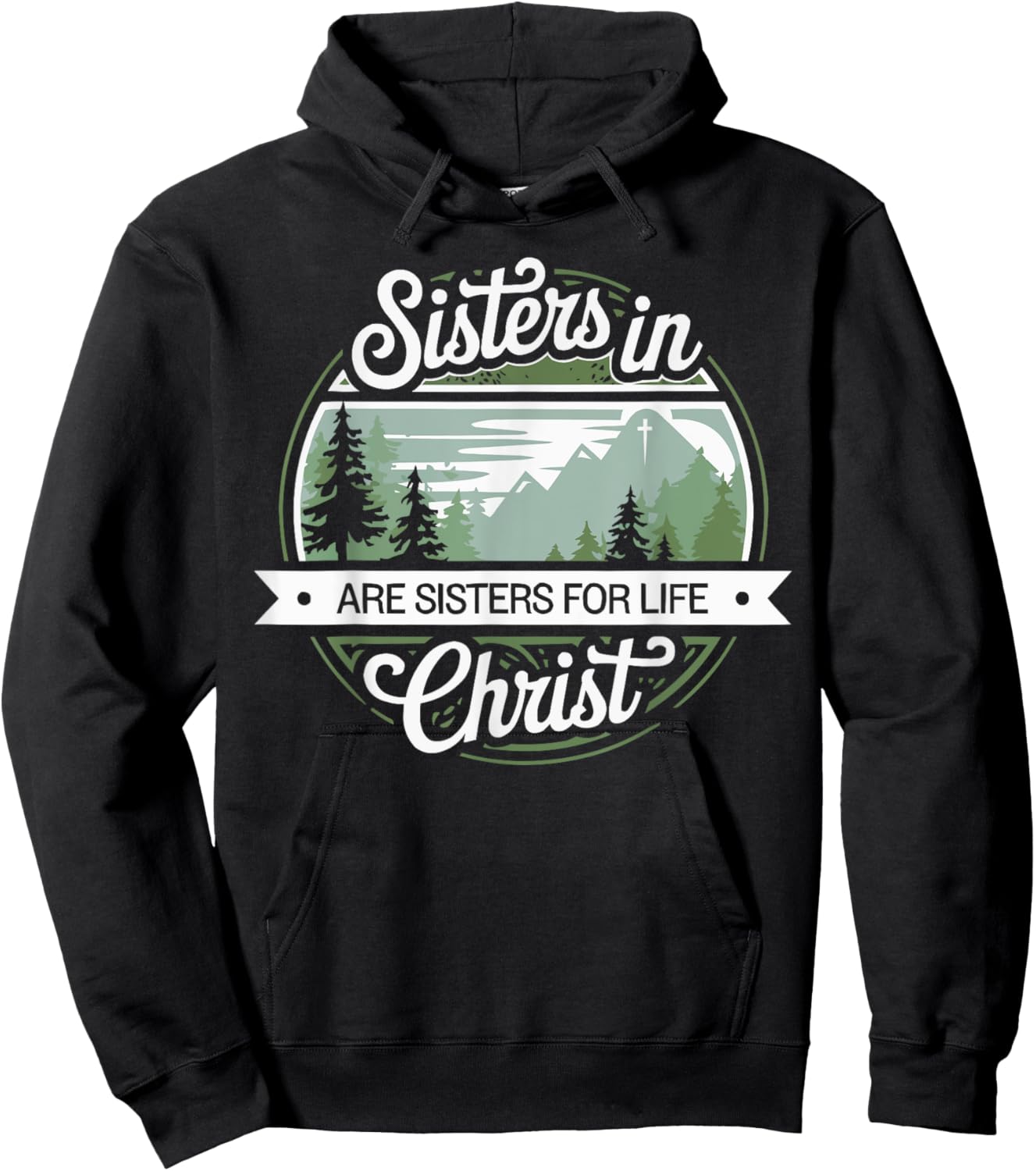 Sisters In Christ Religion Jesus Christian Women Faith Hoodie - Hoodie | Black