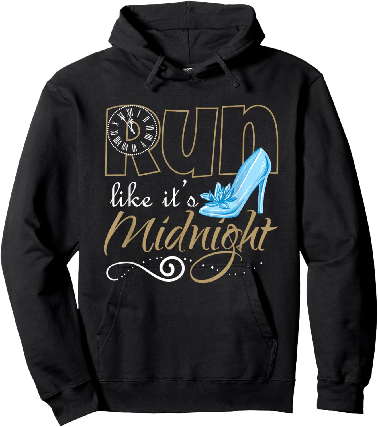 Running Funny Run Like It's Midnight Hoodie - Hoodie | Black