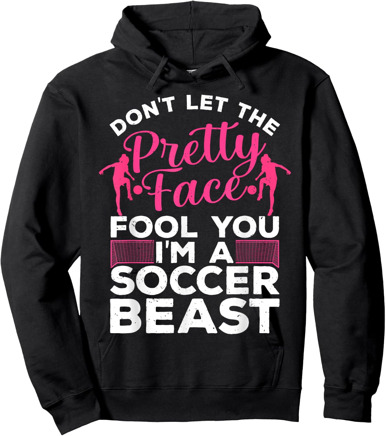 Funny Soccer Art Girls Soccer Player Soccer Lover Hoodie - Hoodie | Black