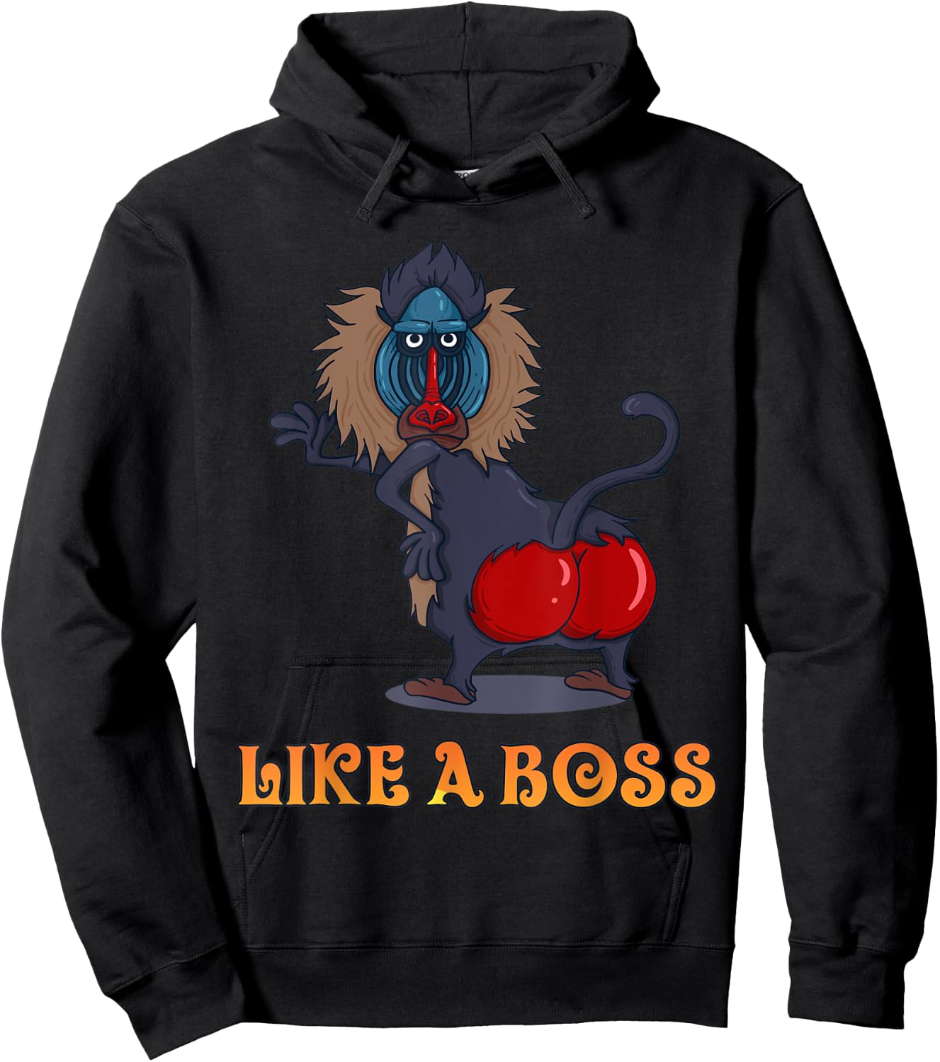Dance Monkey - Like a Boss baboon monkey with red buttocks Hoodie - Hoodie | Black