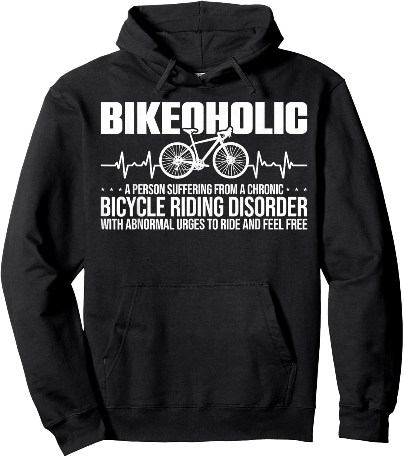 Bike Funny Cycling A Chronic Bicycle Riding Disorder Hoodie - Hoodie | Black