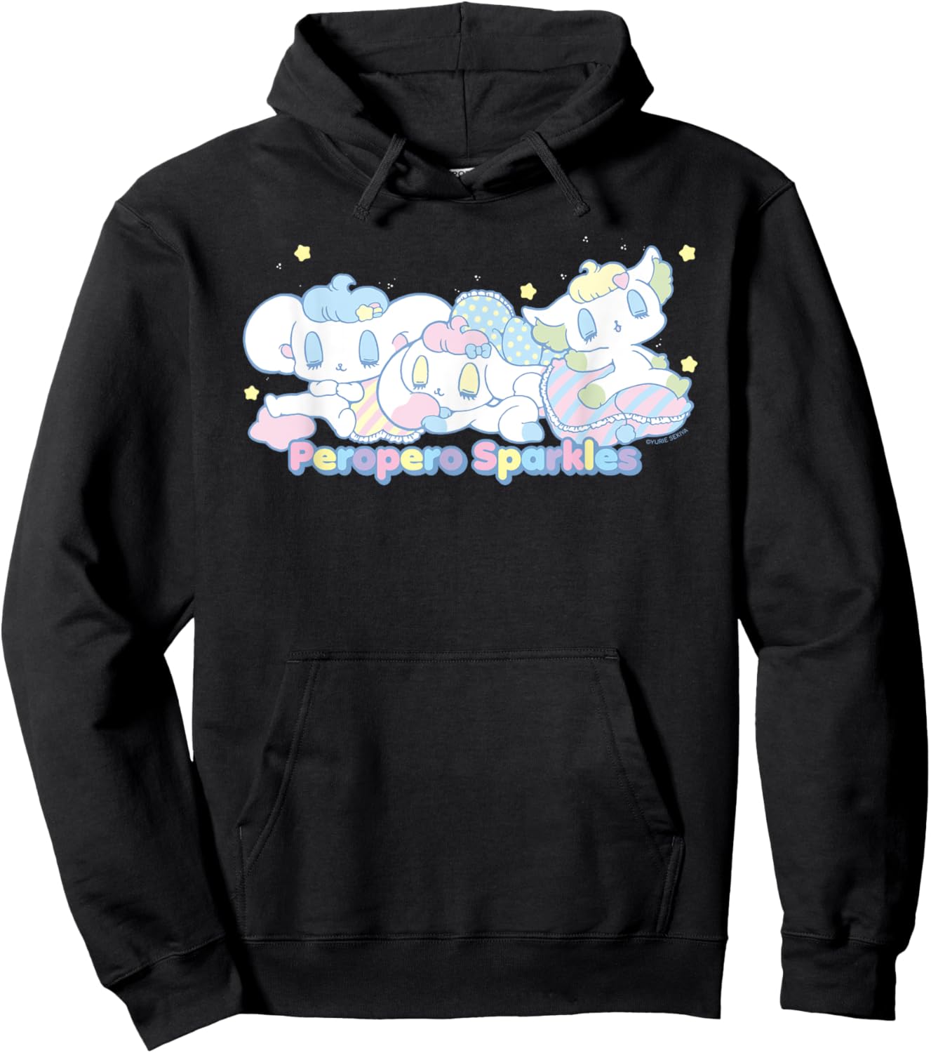 PeroPero Sparkles Manga Rue Love Hearts Valentines Kawaii Hoodie - Hoodie | Black