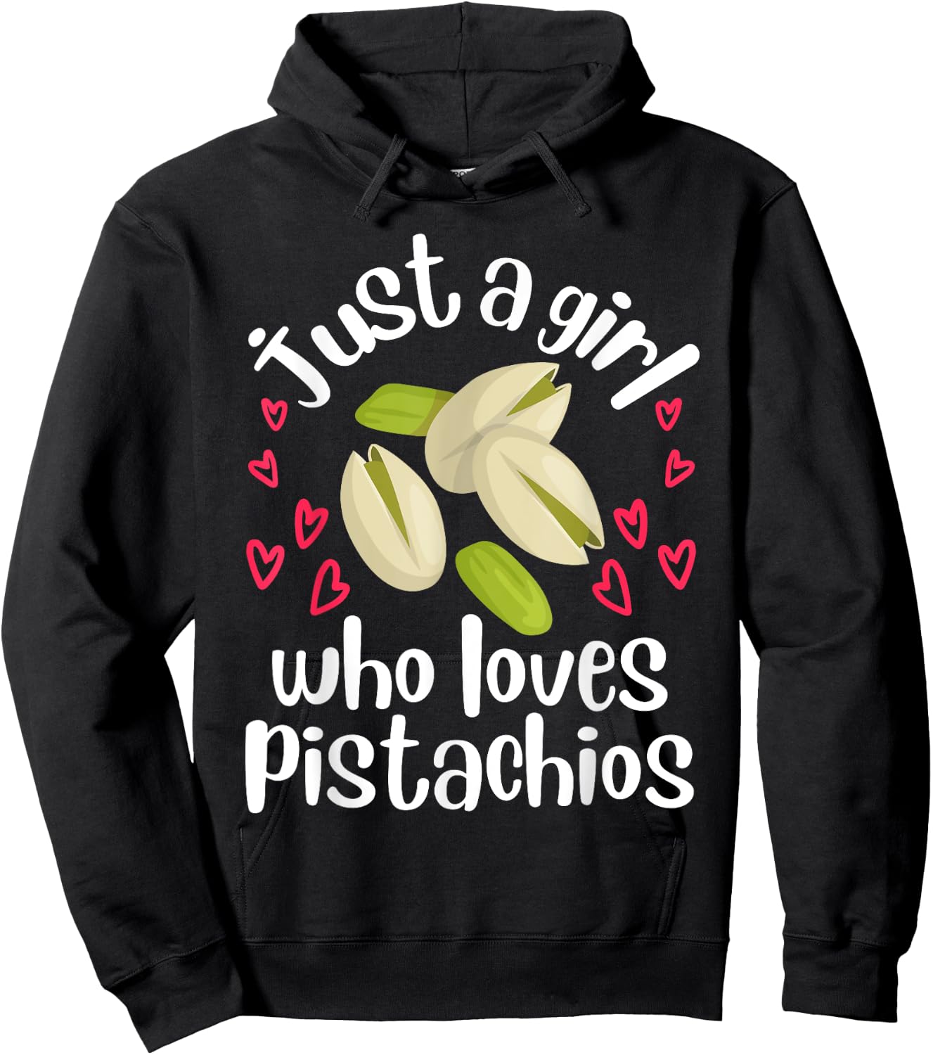Pistachio Art Girls Fruit Nut Vegan Pistachios Hoodie - Hoodie | Black