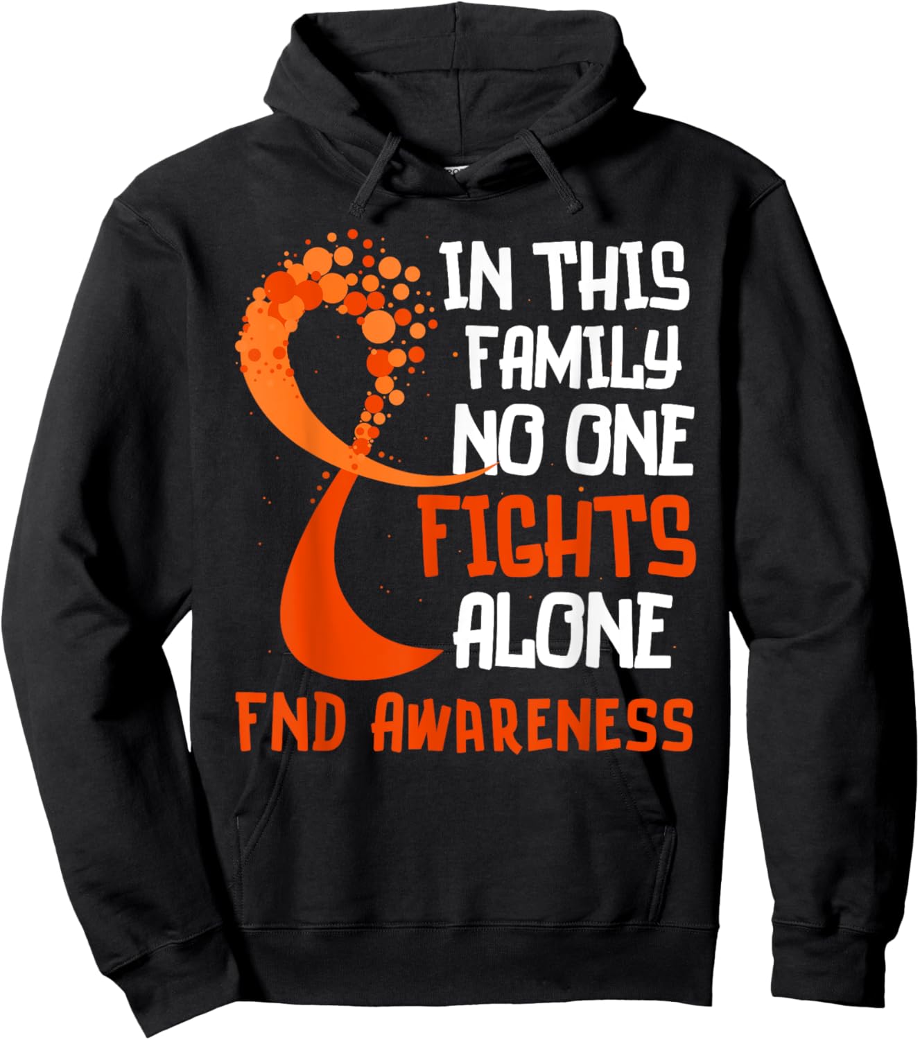 Functional Neurological Disorder Awareness FND Ribbon Family Hoodie - Hoodie | Black