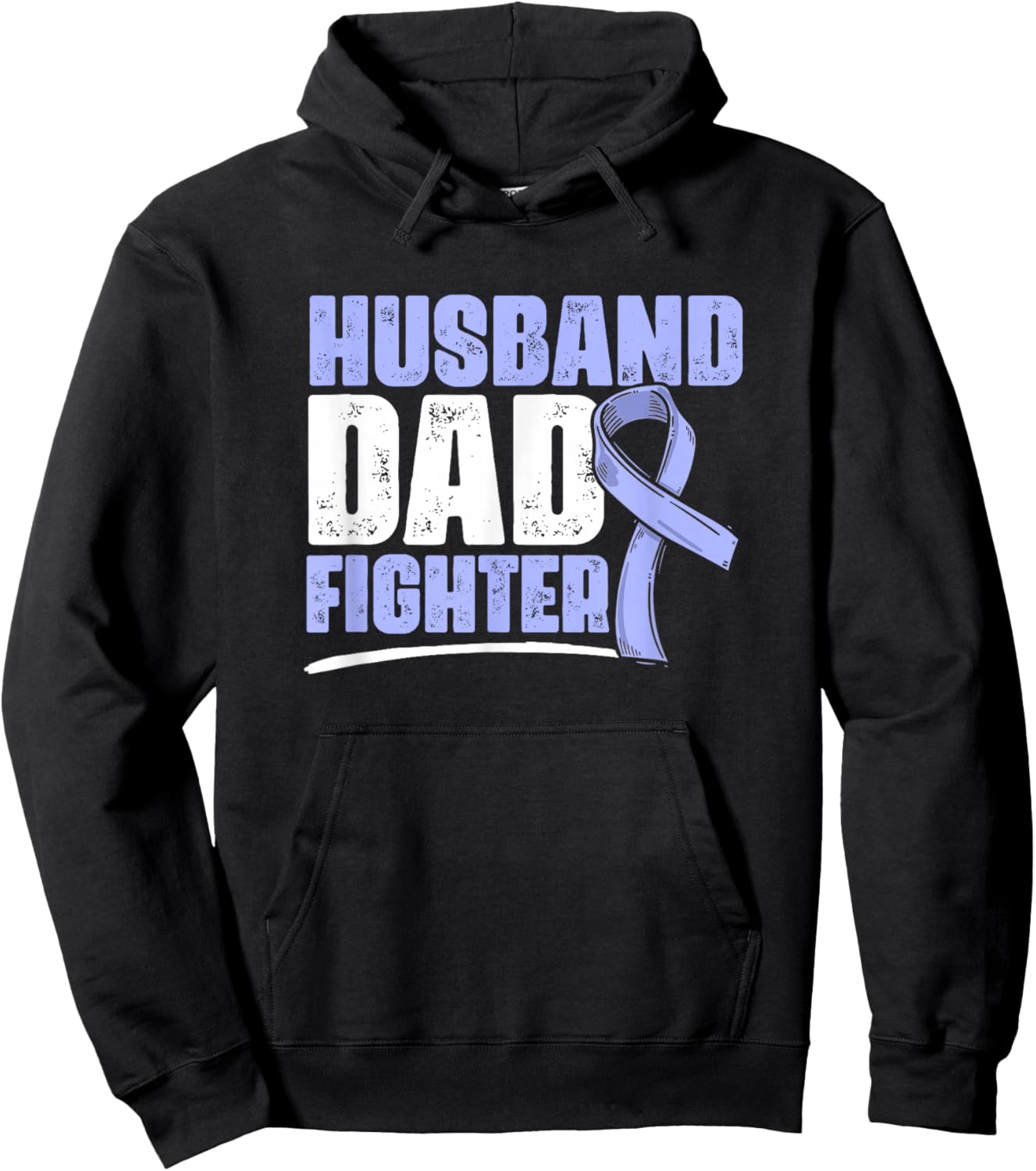 Husband Dad Fighter Esophagus Esophageal Cancer Awareness Hoodie - Hoodie | Black