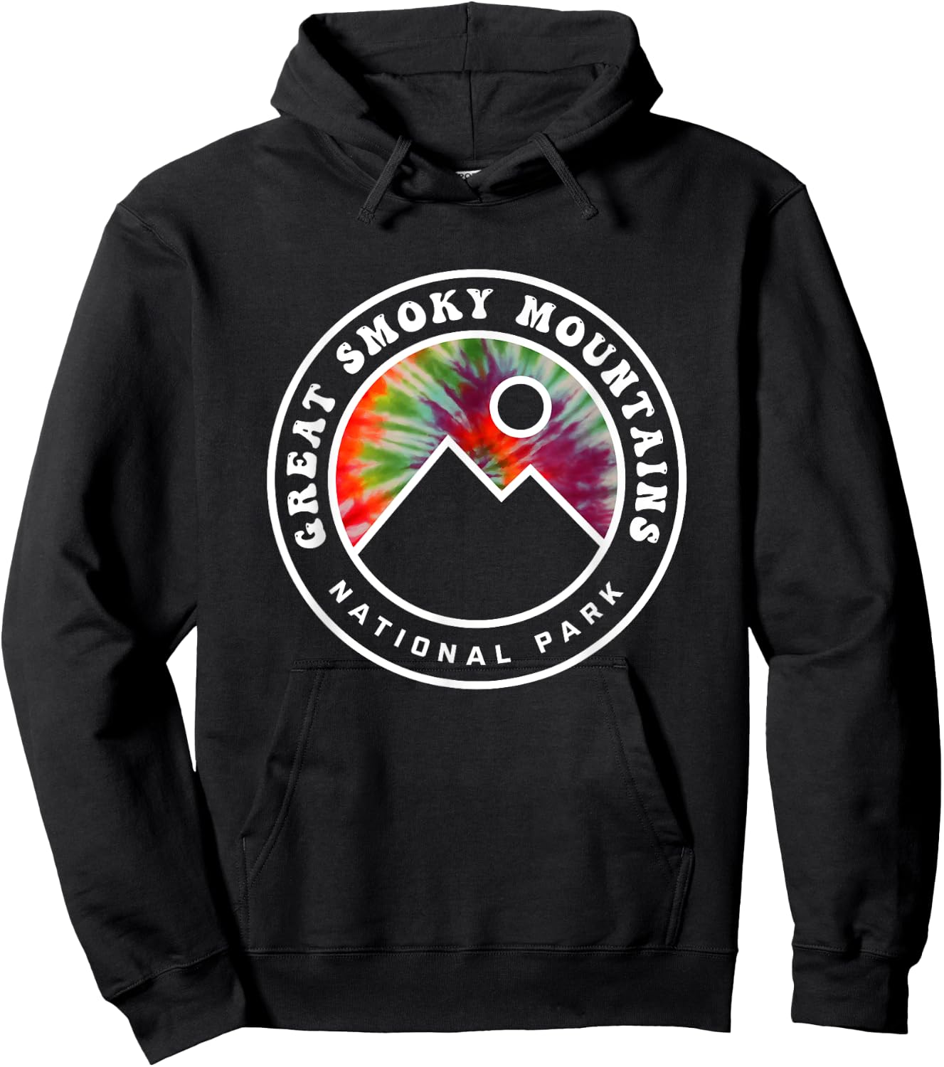 Great Smoky Mountains National Park Tie Dye Tennessee Hoodie - Hoodie | Black