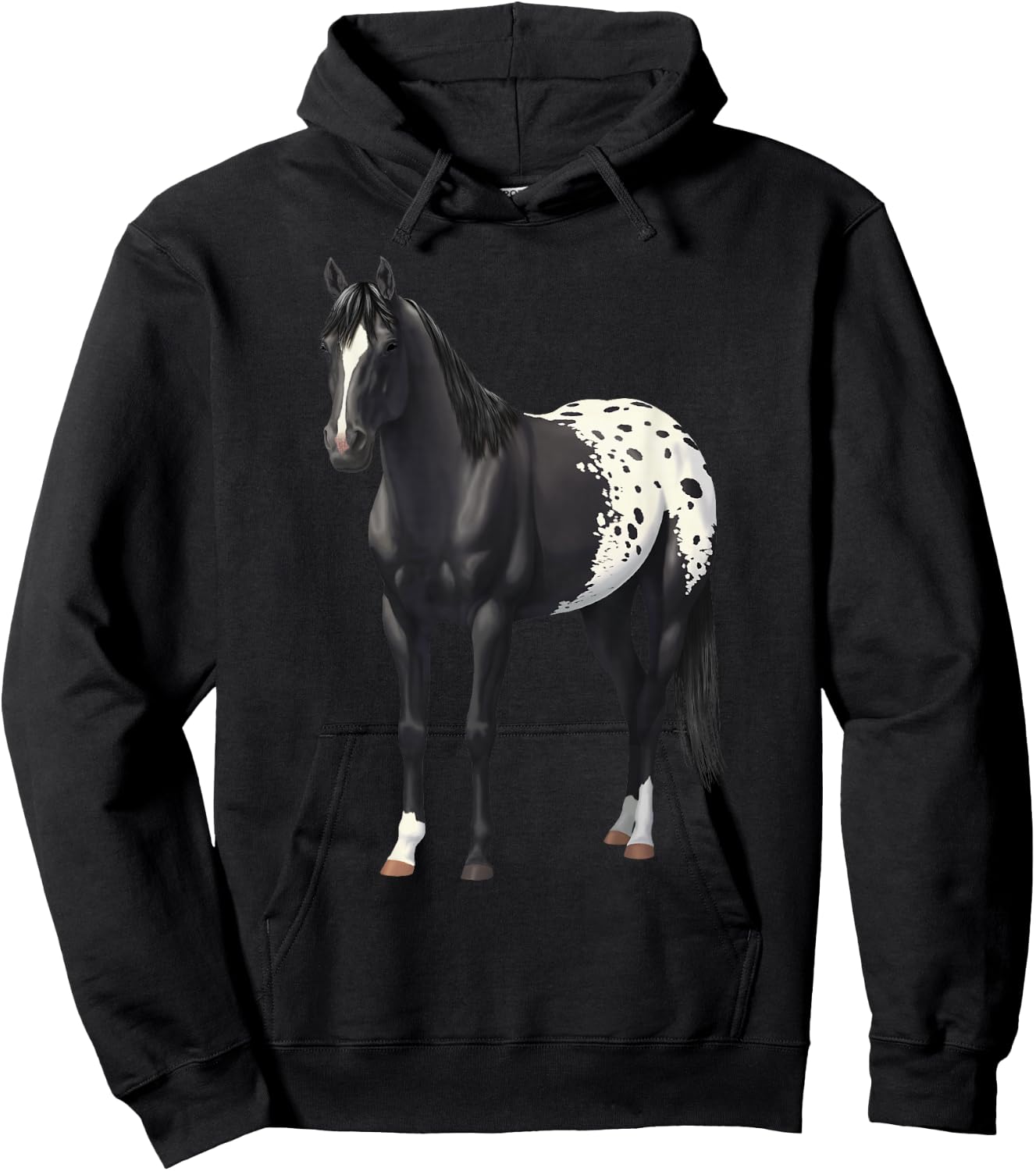 Beautiful Black Blanket Appaloosa Horse Lover Gift Hoodie - Hoodie | Black