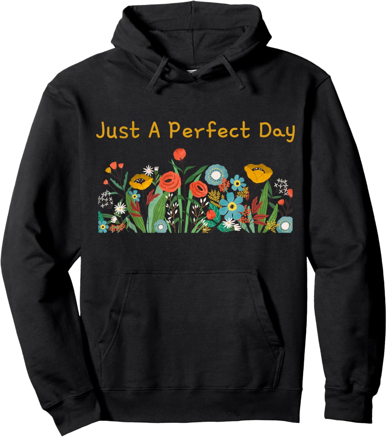 Just A Perfect Day Flower Hoodie - Hoodie | Black