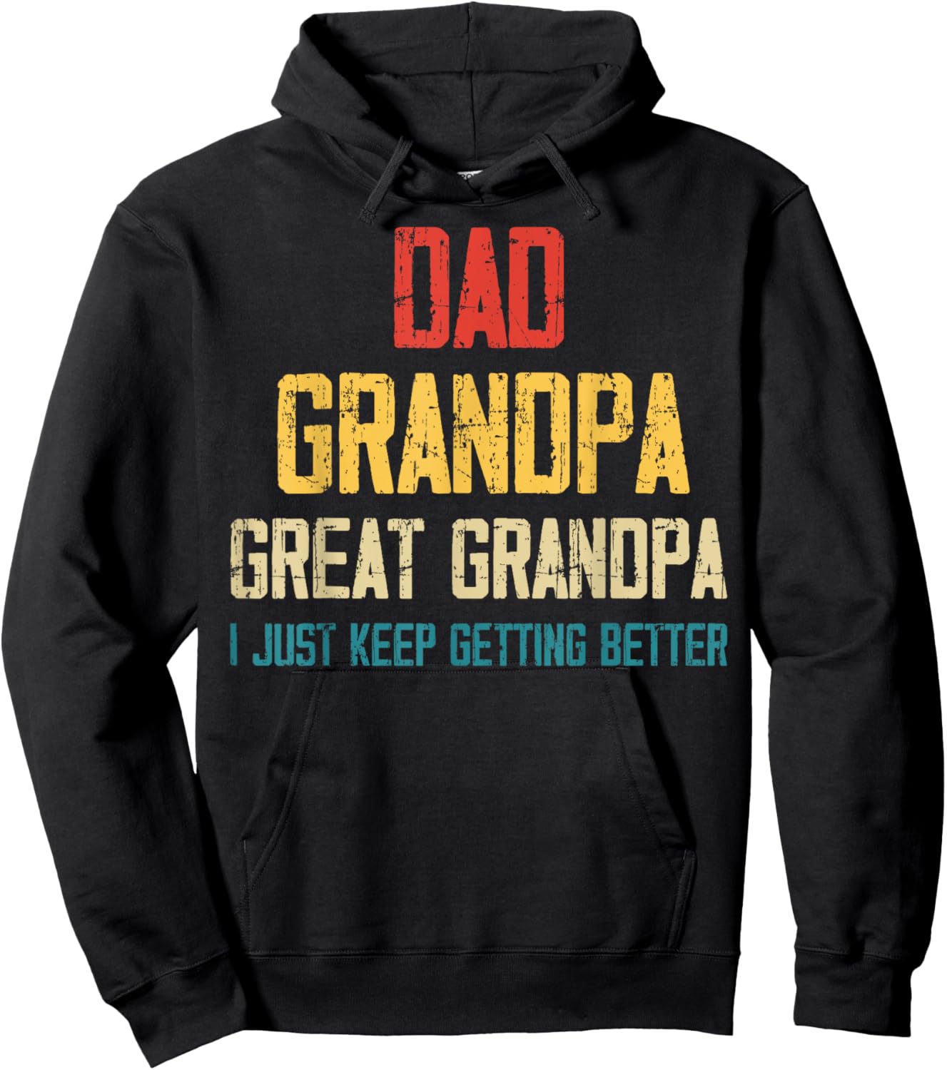 Dad Grandpa Great Grandpa Father's Day Grandfather Father Hoodie - Hoodie | Black