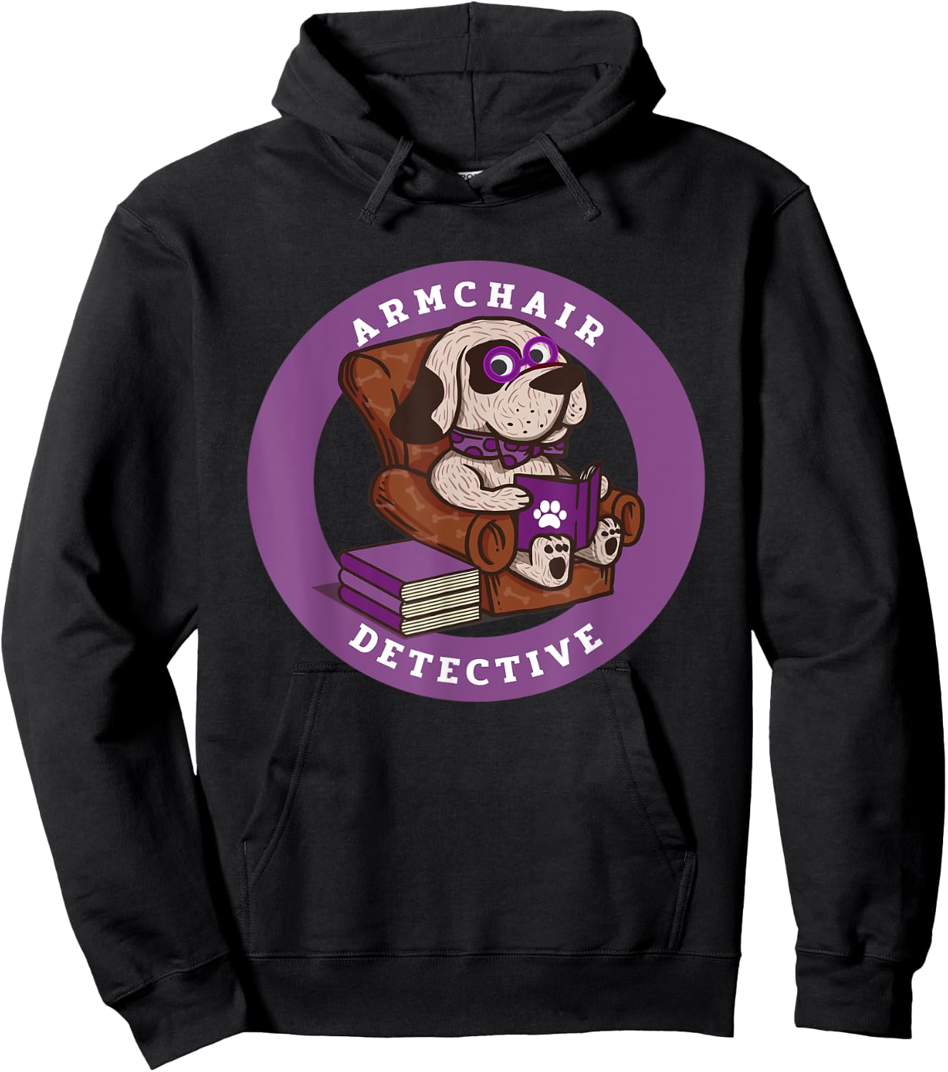Armchair Detective true crime gift who like Dogs Hoodie - Hoodie | Black