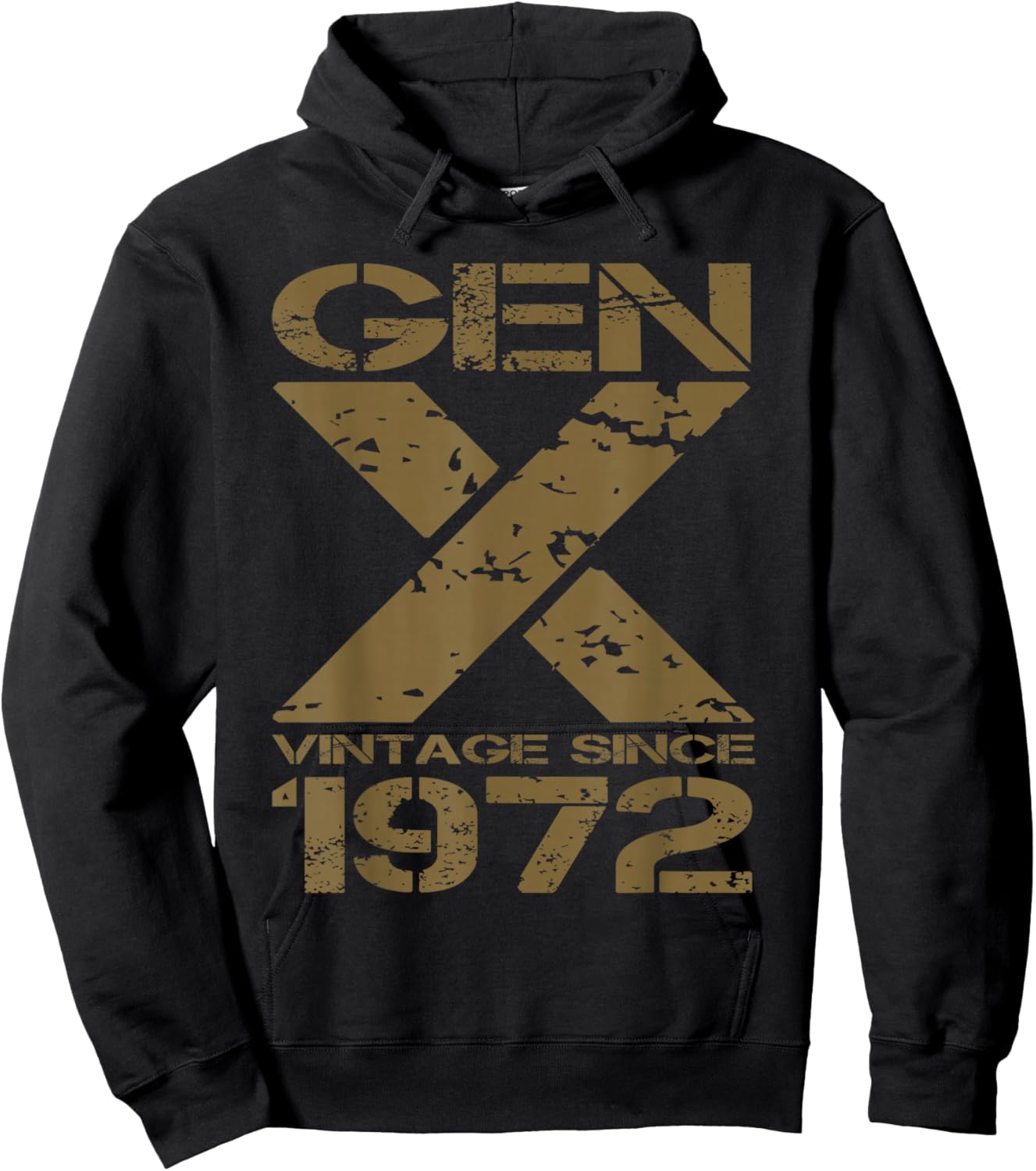 Gen X Vintage Since 1972 Retro Generation X Hoodie - Hoodie | Black