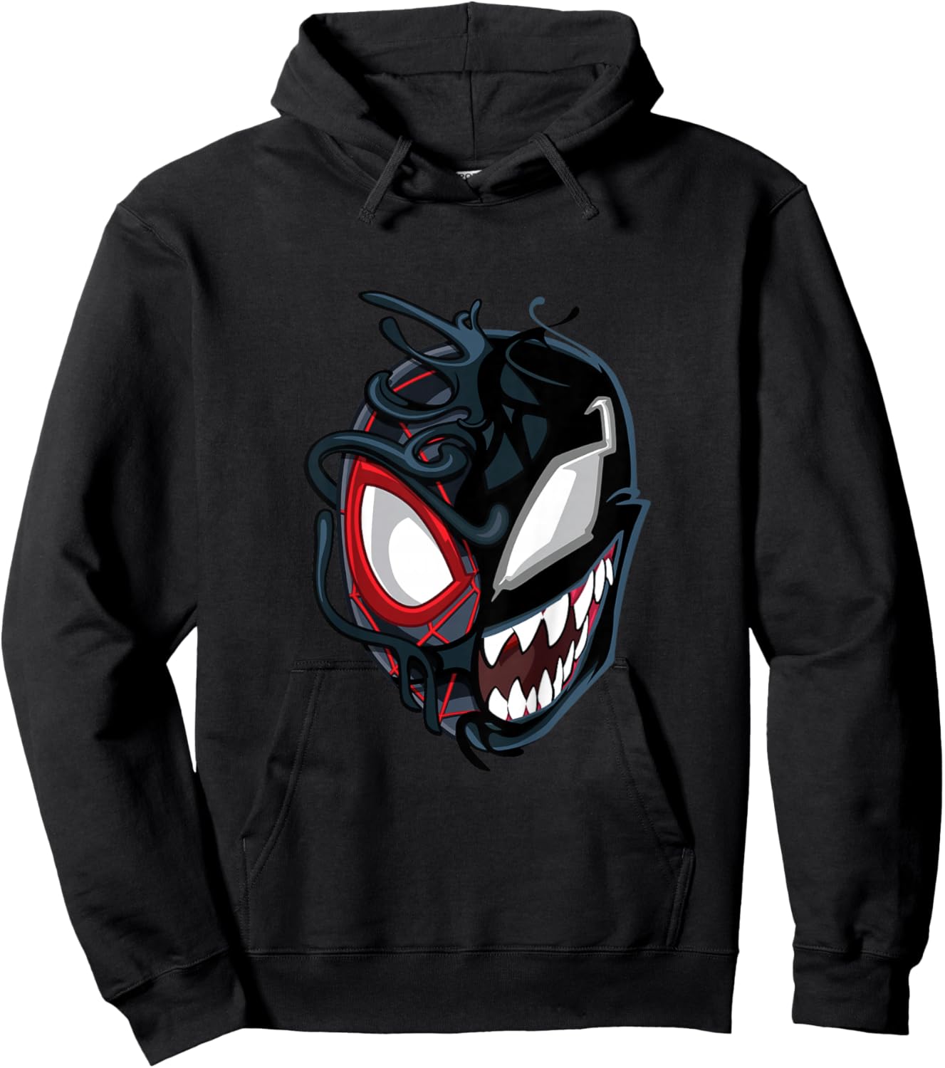 Kids Marvel Spider-Man Classic Venom Miles Morales Split Mask Hoodie - Hoodie | Black