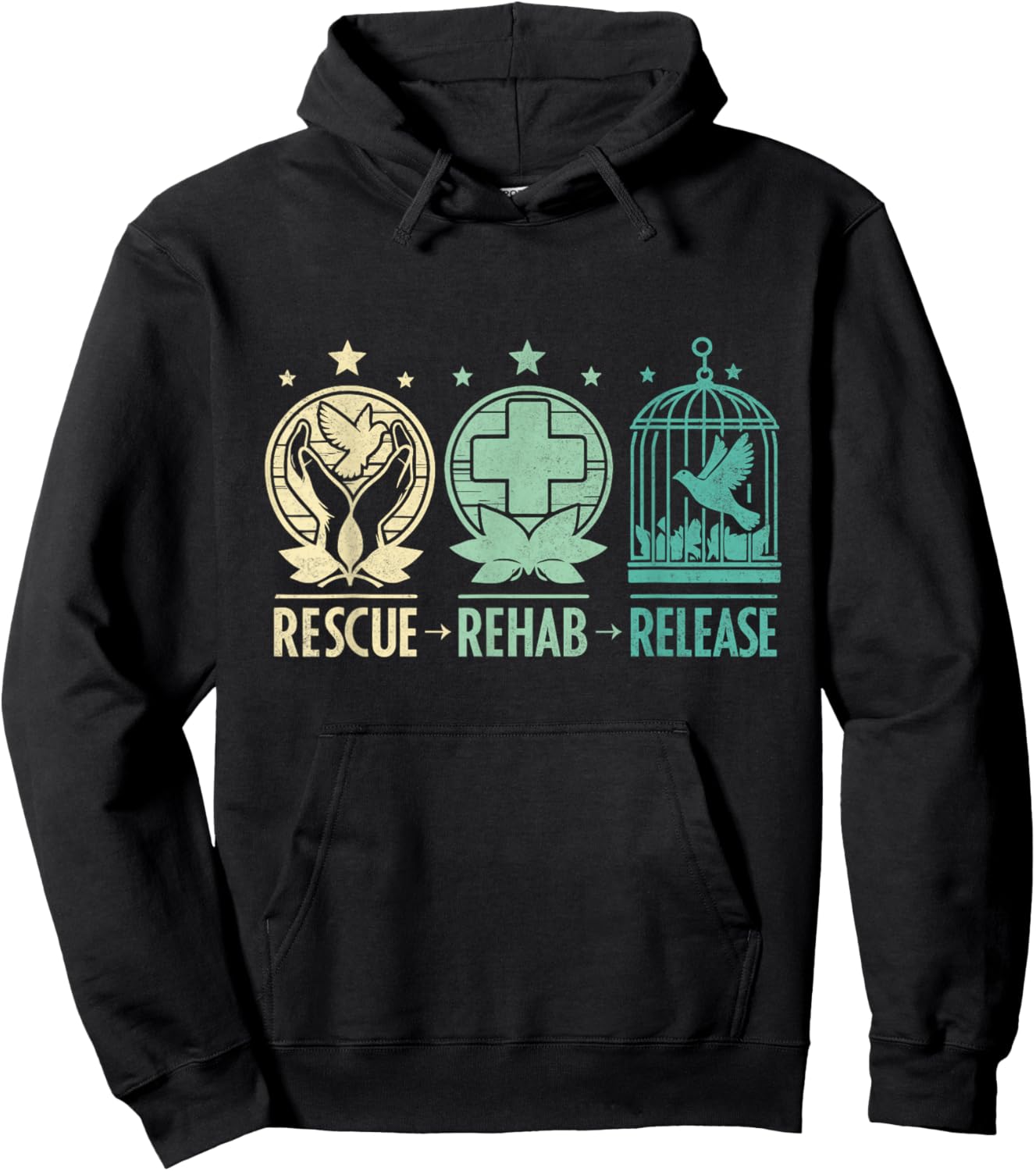 Rescue, Rehab, Release Wildlife Conservation & Care , Small, Black Hoodie - Hoodie | Black
