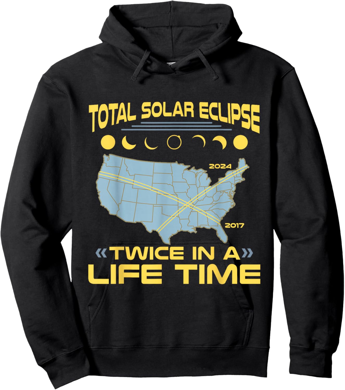 Twice in A Lifetime Solar Eclipse Shirt 2024 Total Eclipse Hoodie - Hoodie | Black