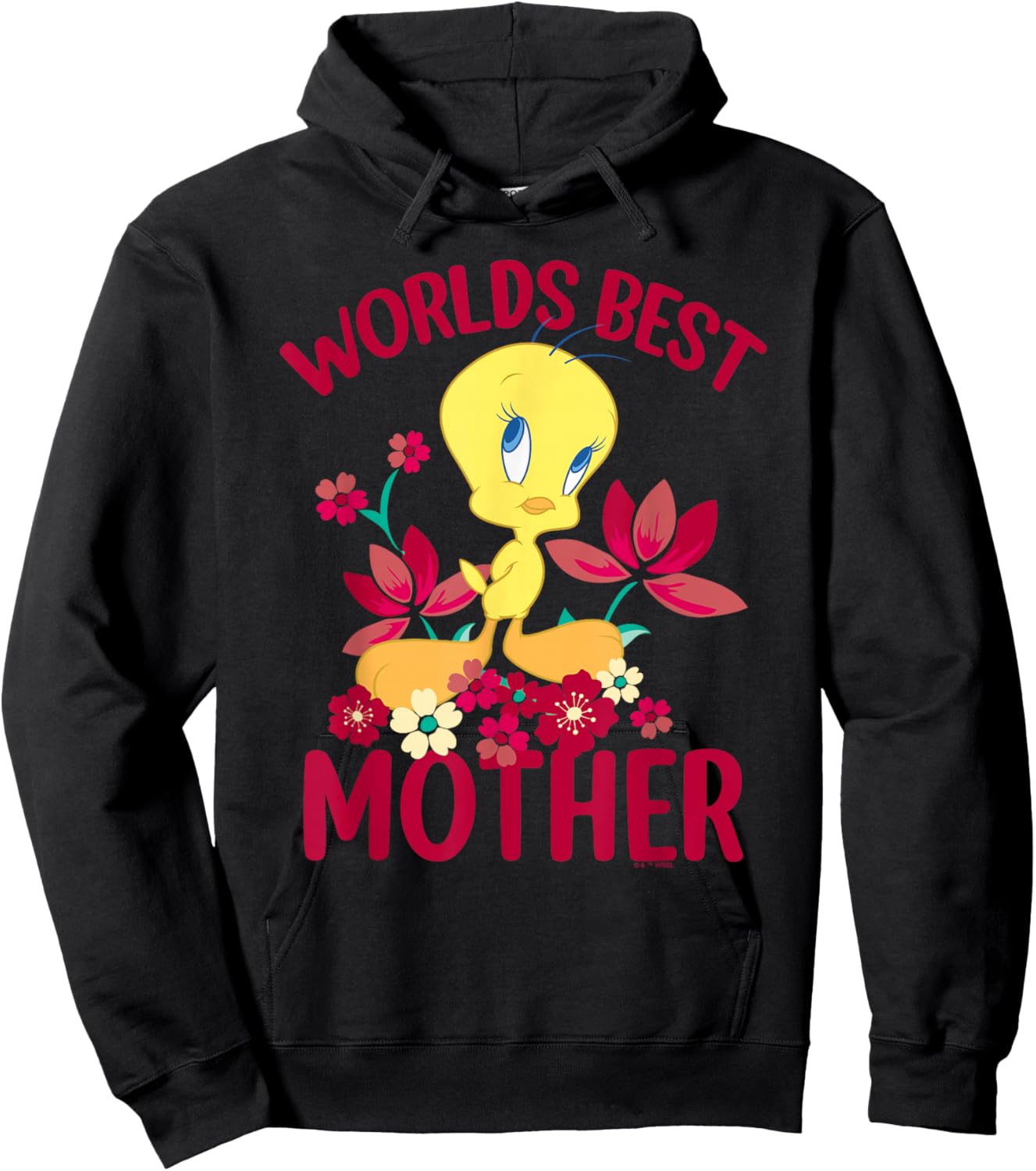 Looney Tunes Mother's Day Tweety Worlds Best Mom Hoodie - Hoodie | Black