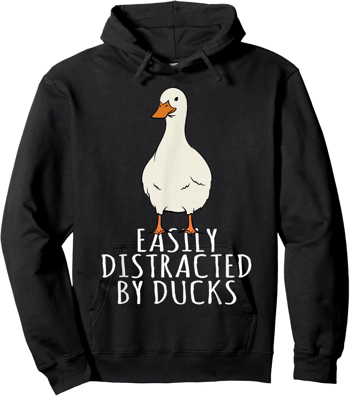 Duck - Easily Distracted By Ducks Hoodie - Hoodie | Black