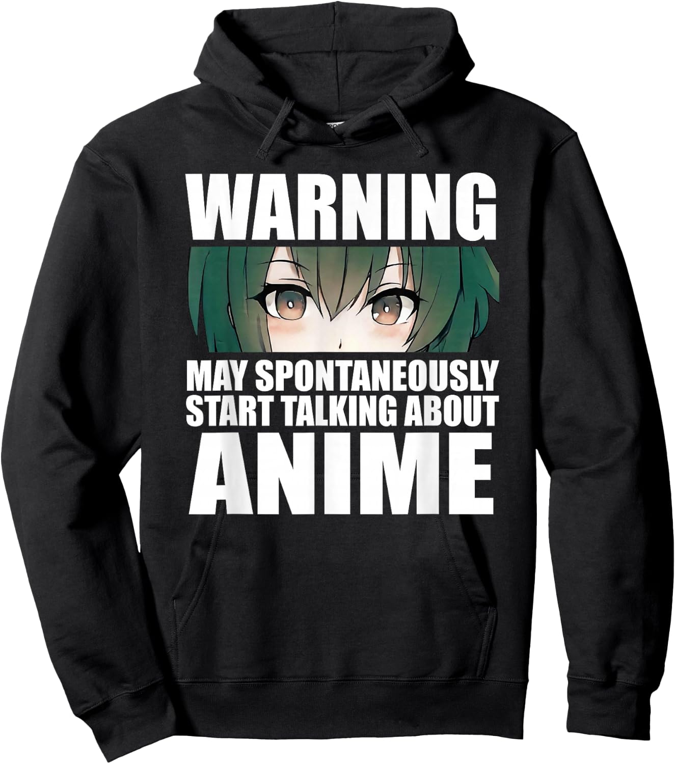 Warning May Spontaneously Start Talking About Anime Hoodie - Hoodie | Black