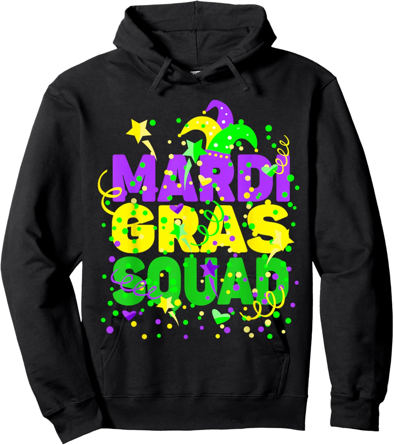 Mardi Gras Squad Party Costume Outfit - Funny Mardi Gras Hoodie - Hoodie | Black