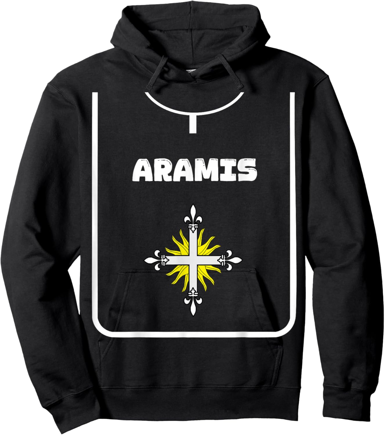 Novel The Three Musketeers DIY Halloween Carnival Costume Hoodie - Hoodie | Black