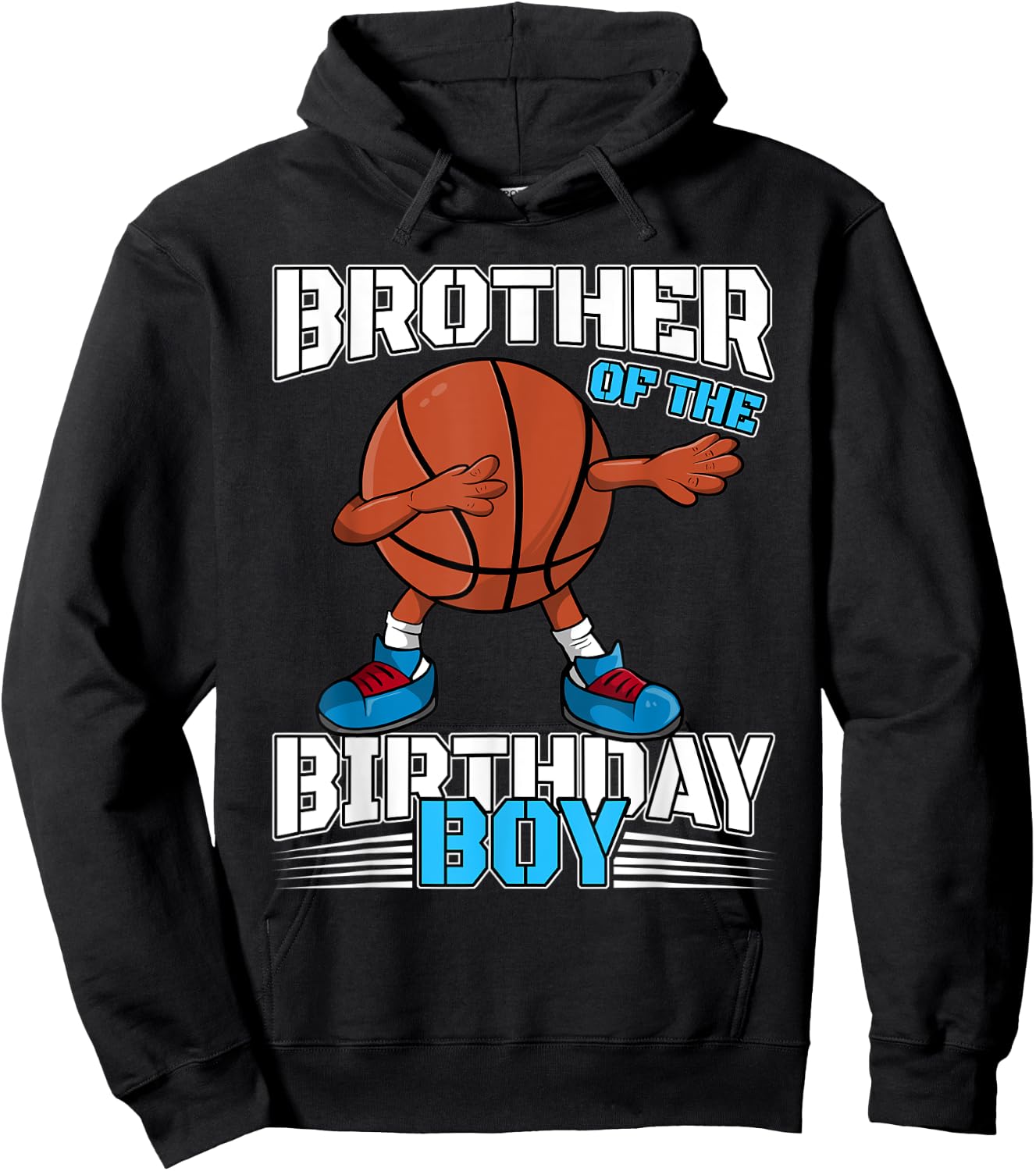 Brother of the Birthday Boy Dabbing Basketball Ball Dab Gift Hoodie - Hoodie | Black