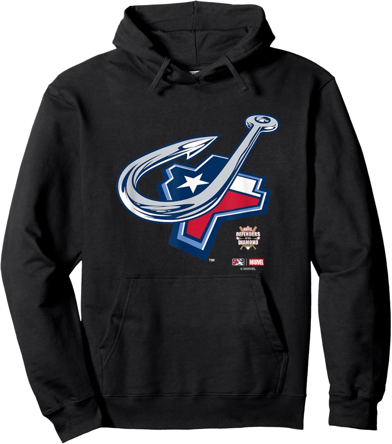 Marvel x MiLB Defenders Of The Diamond Corpus Christi Hooks Hoodie - Hoodie | Black
