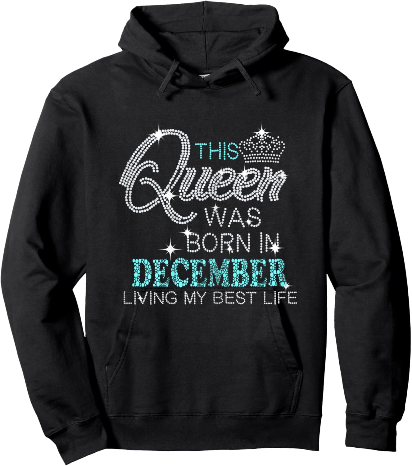 This Queen Was Born In December Hoodie - Hoodie | Black