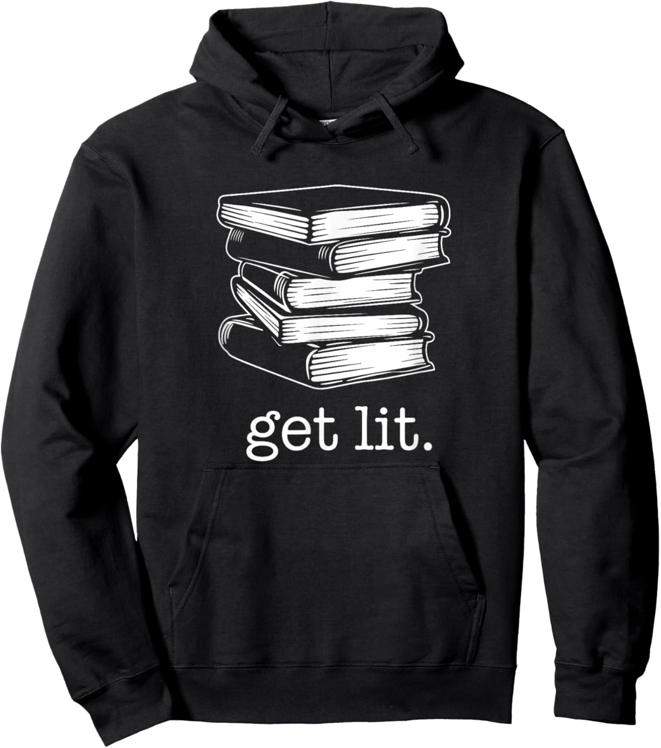 Get Lit with Books Funny Meme Book Lover Reading Hoodie - Hoodie | Black