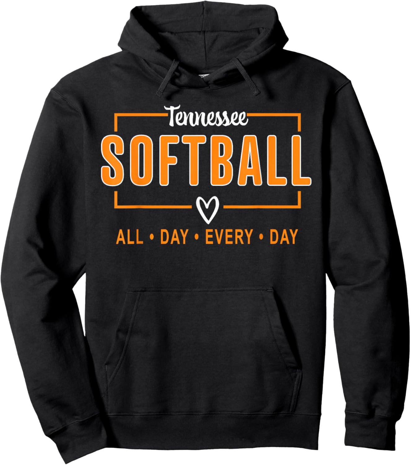 Tennessee Softball Vintage Kids Team Retro Softball Fan Hoodie - Hoodie | Black