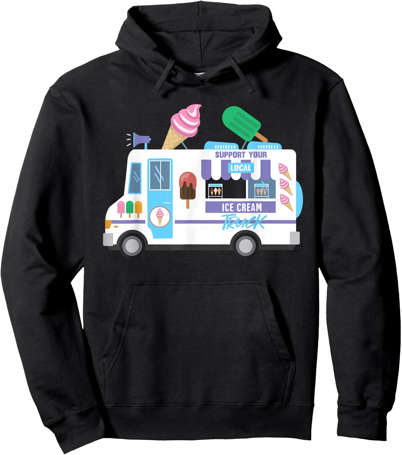 Ice Cream Truck Hoodie - Hoodie | Black