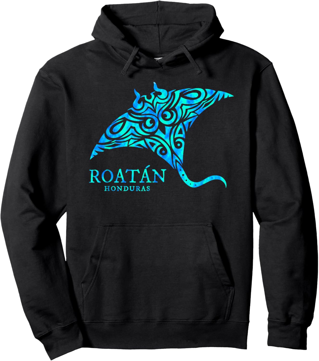 Roatan Honduras Souvenir Stingray Boys Girls Toddler Hoodie - Hoodie | Black