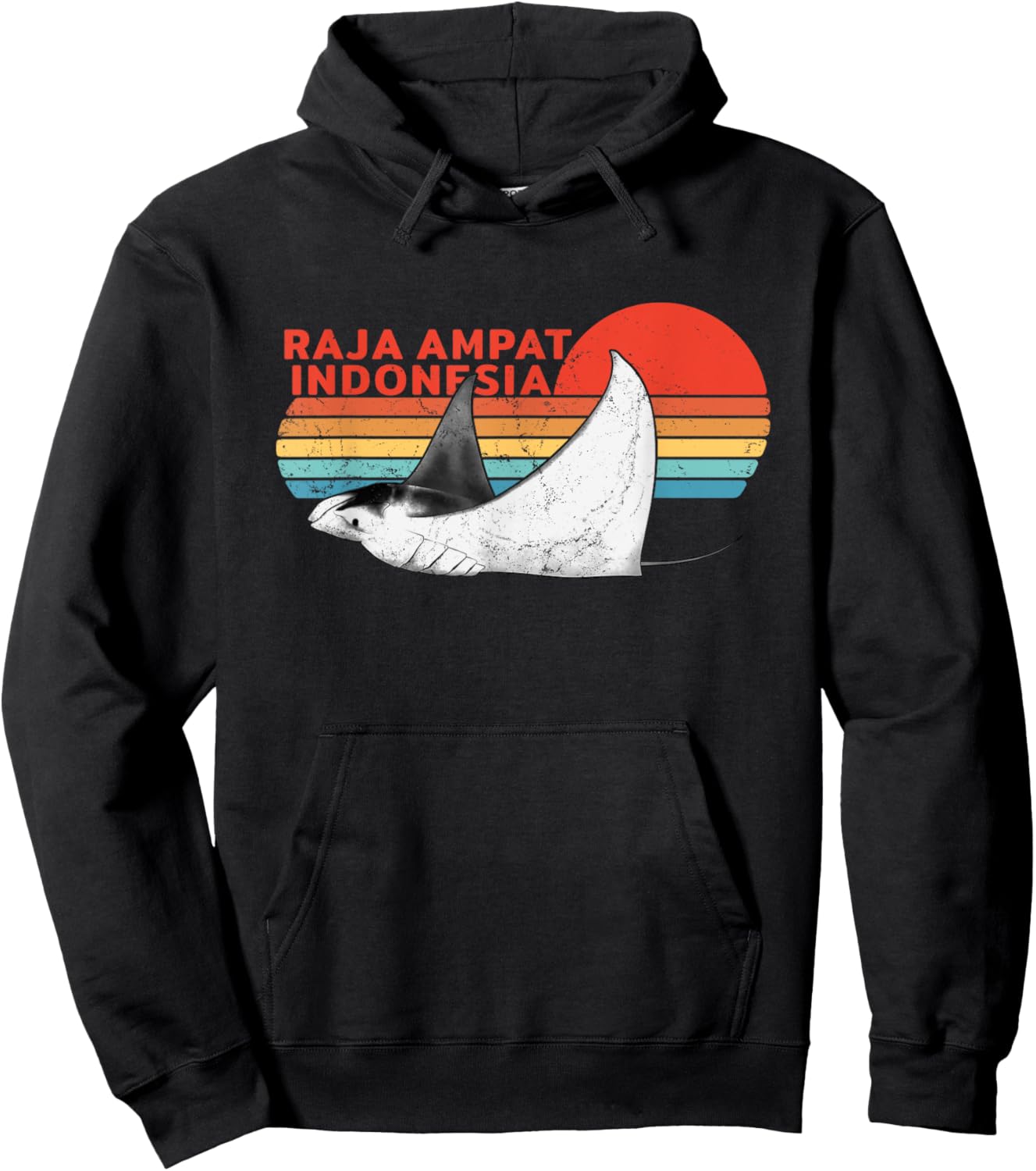Indonesia Raja Ampat Manta Ray Hoodie - Hoodie | Black