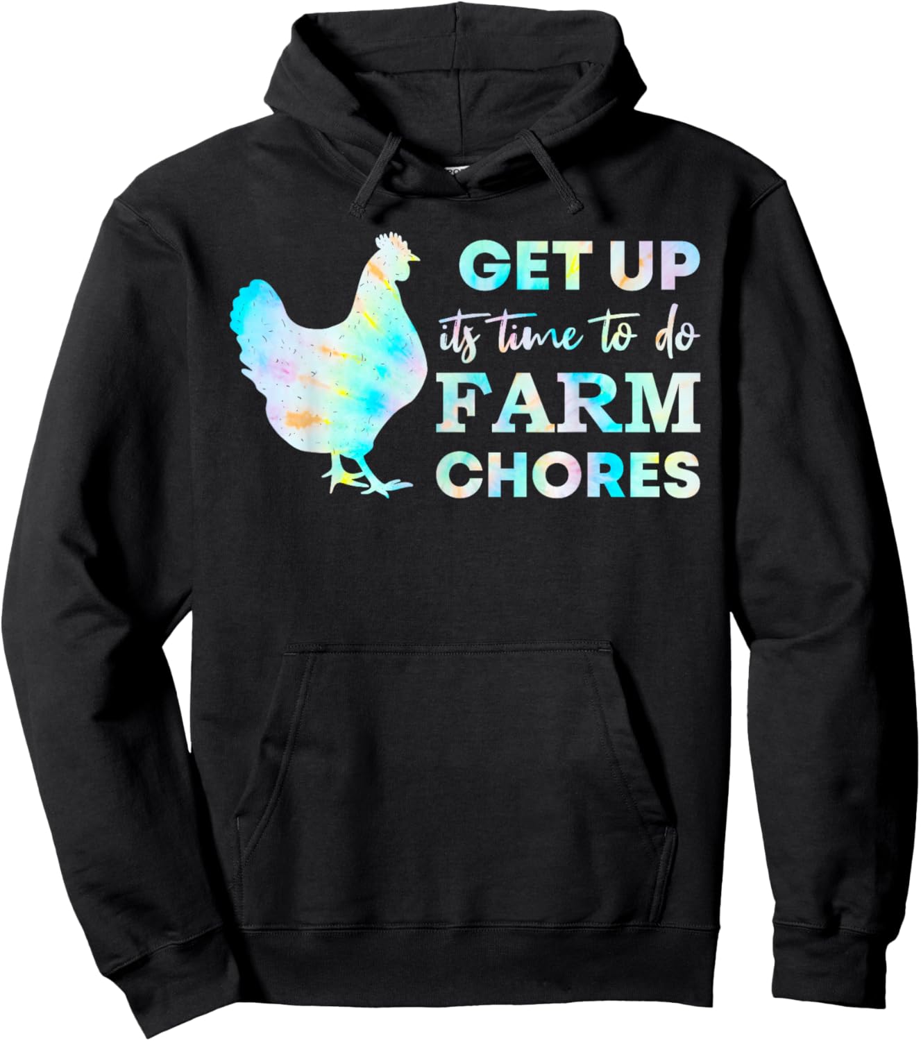 Get Up Its Time to Do Farm Chores Hoodie - Hoodie | Black