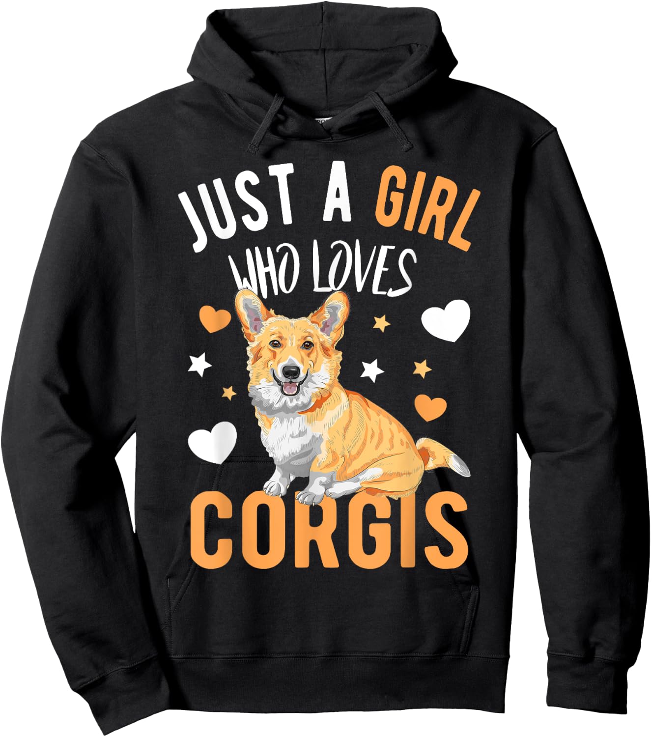 Just a Girl Who Loves Corgis Corgi Dog Corgi Lover Hoodie - Hoodie | Black