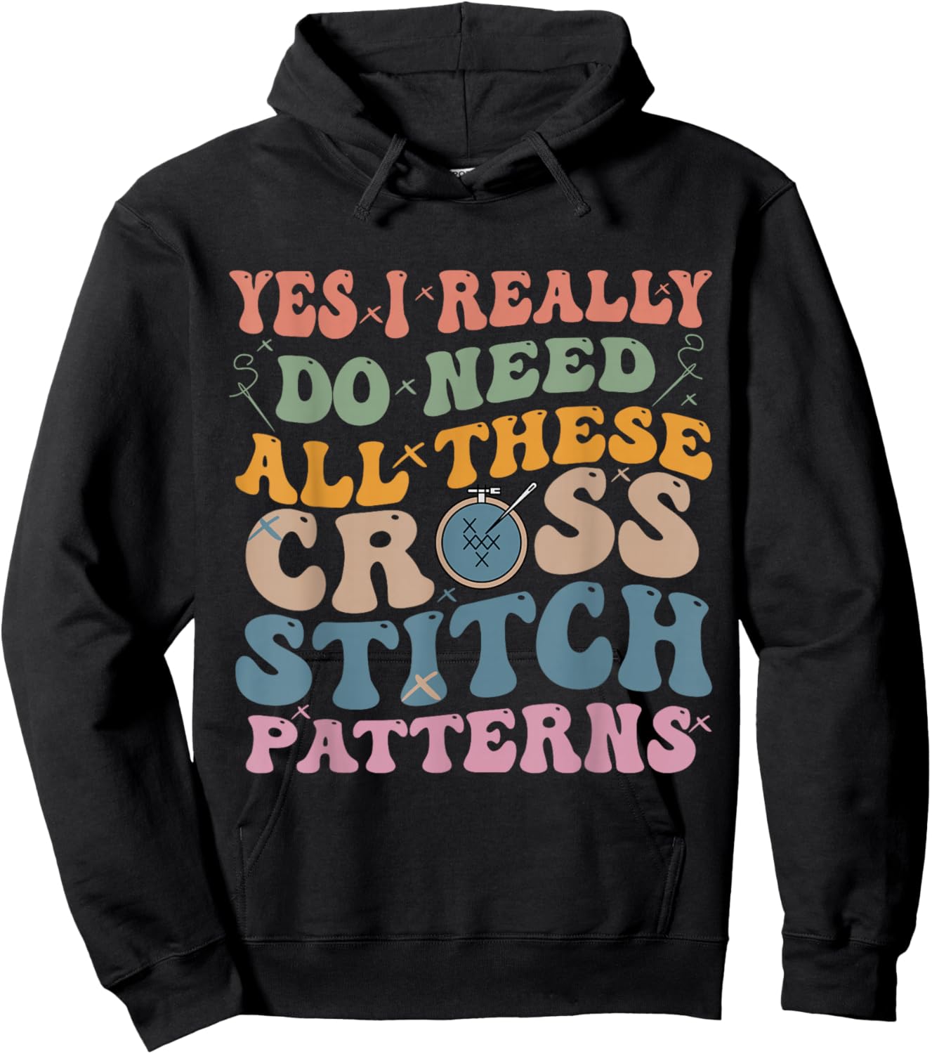 Yes, I really need all these cross stitch patterns Hoodie - Hoodie | Black