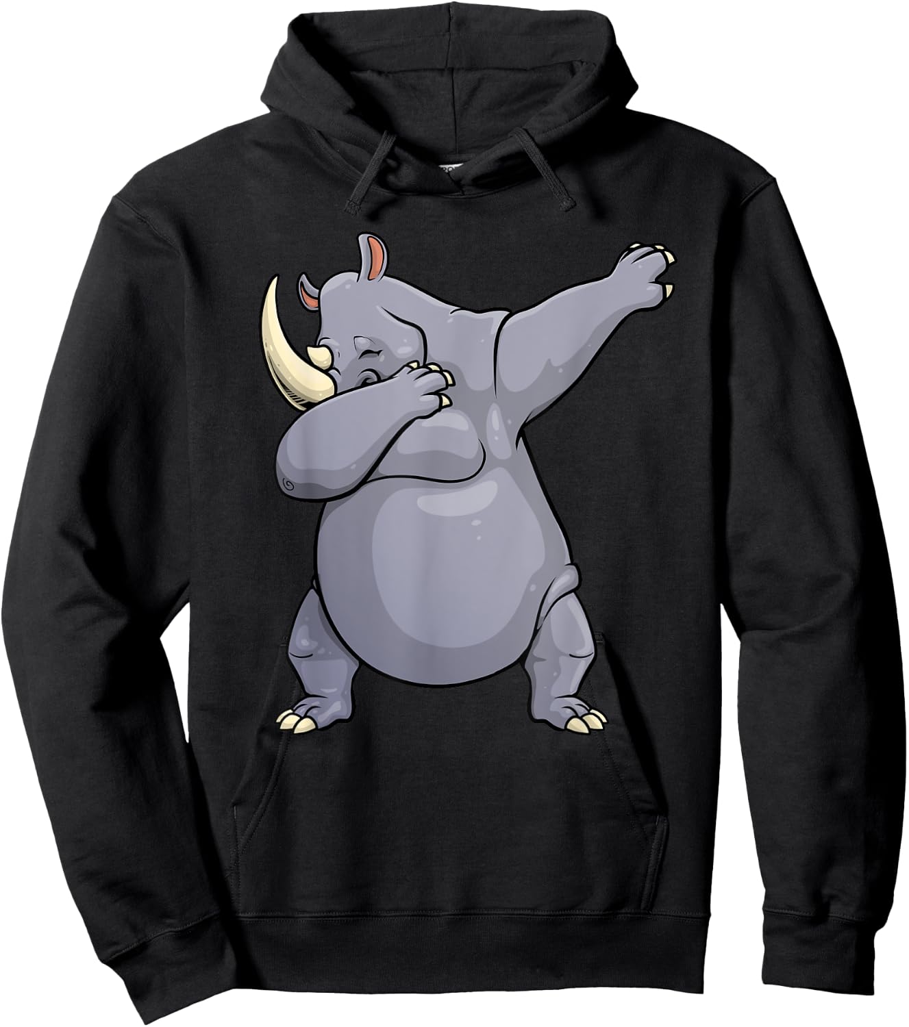 Funny Dabbing Rhinoceros Design Women Rhino Lovers Hoodie - Hoodie | Black