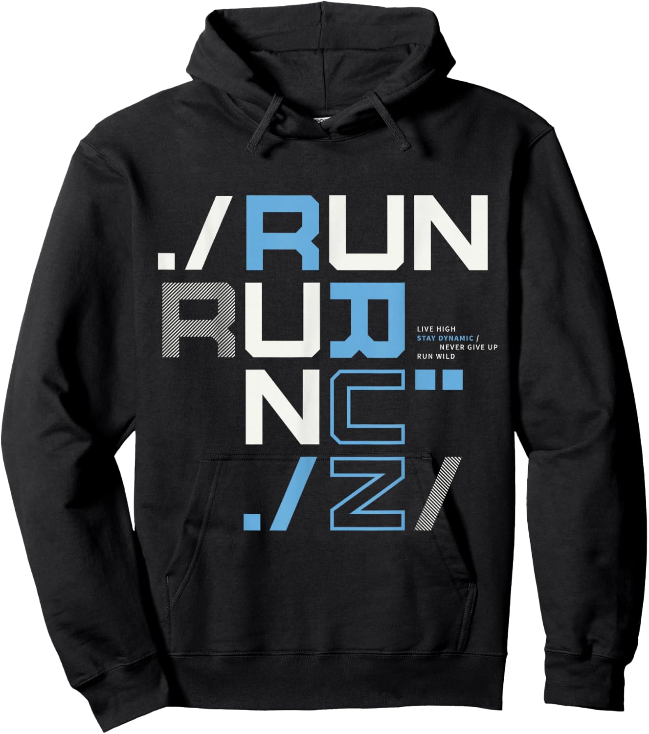 I Love Running, Run Illustration Novelty Graphic Designs Hoodie - Hoodie | Black