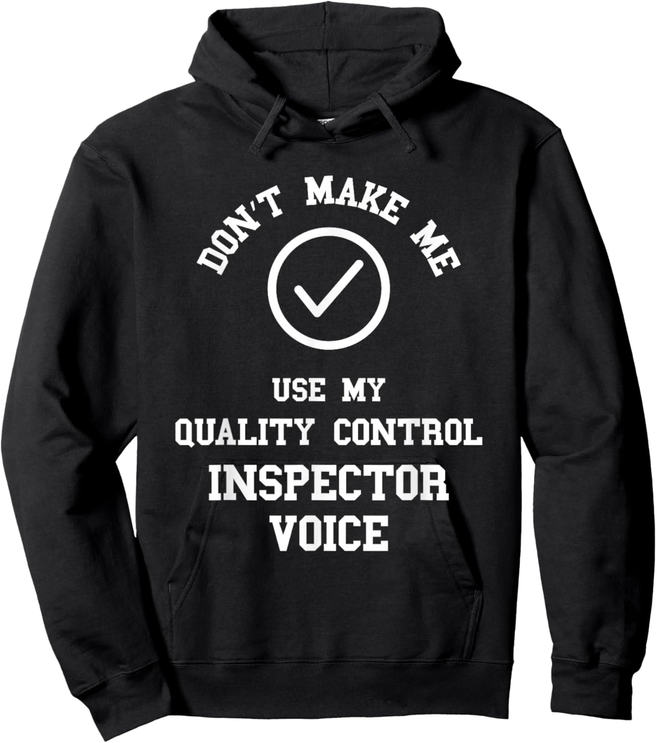 Quality Control Manager Quality Control Inspector Voice Hoodie - Hoodie | Black