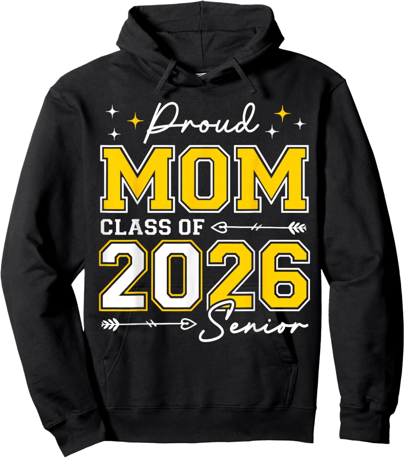 Class of 2026 Mom Proud Mom of A 2026 Senior 2026 Hoodie - Hoodie | Black
