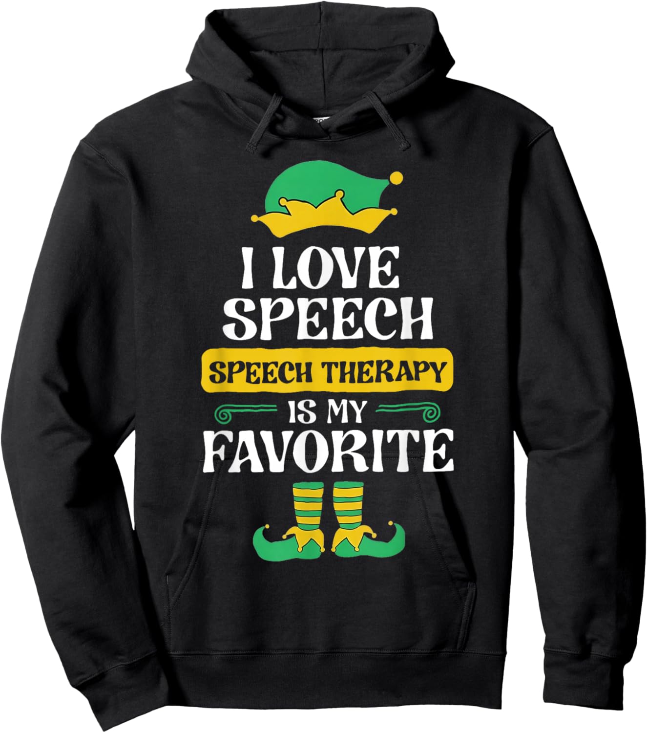 I Love Speech Speech Therapy is My Favorite Hoodie - Hoodie | Black